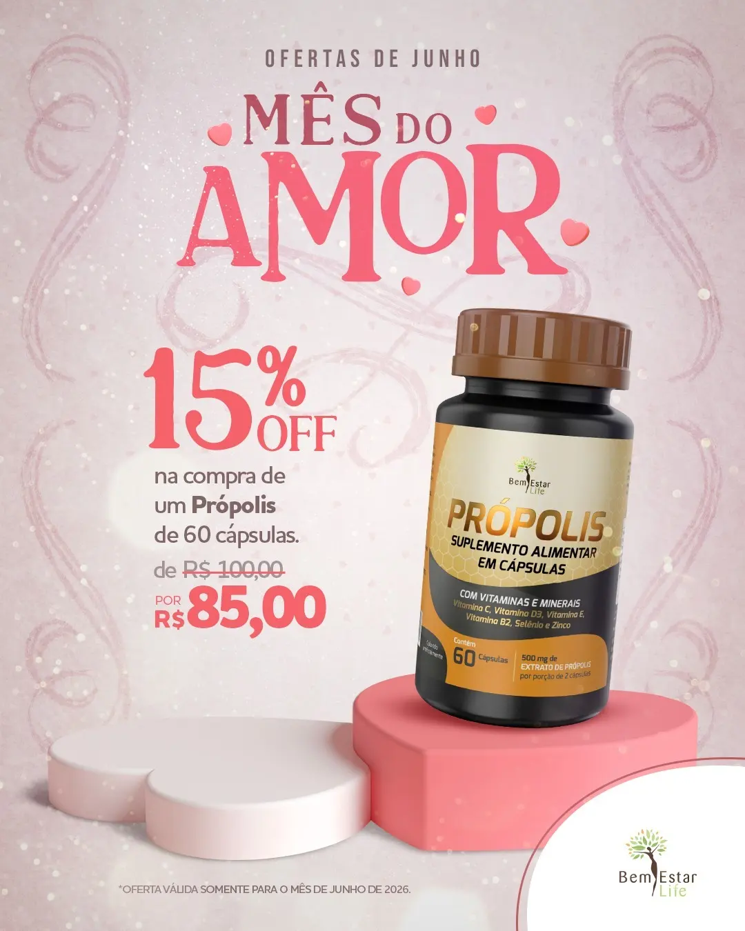 OFERTA UNO-15% DE DESCONTO NA COMPRA DO PROPOLIS