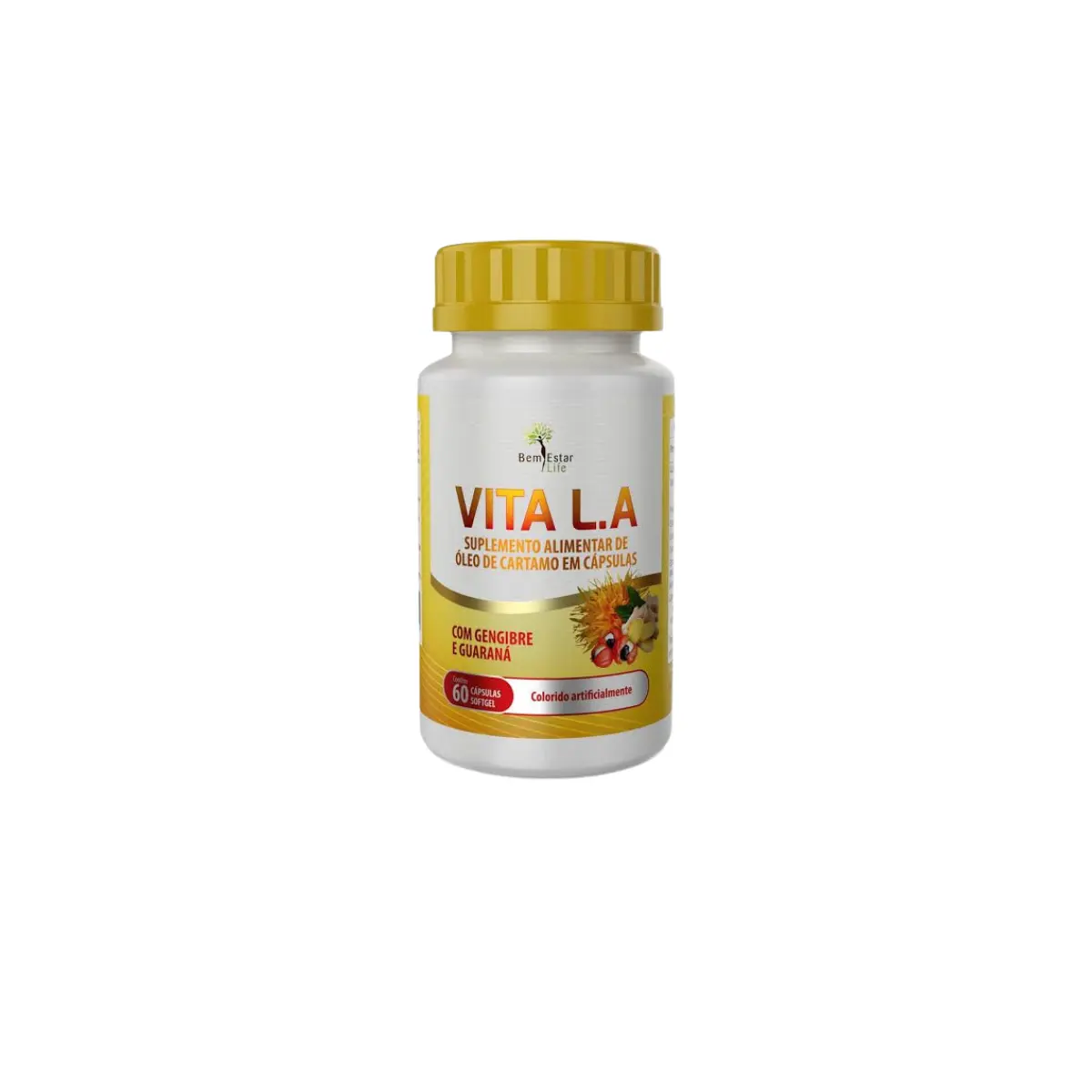 VITA L.A  - Óleo de Cartamo, Gengibre e Guarana - 60 CAPS