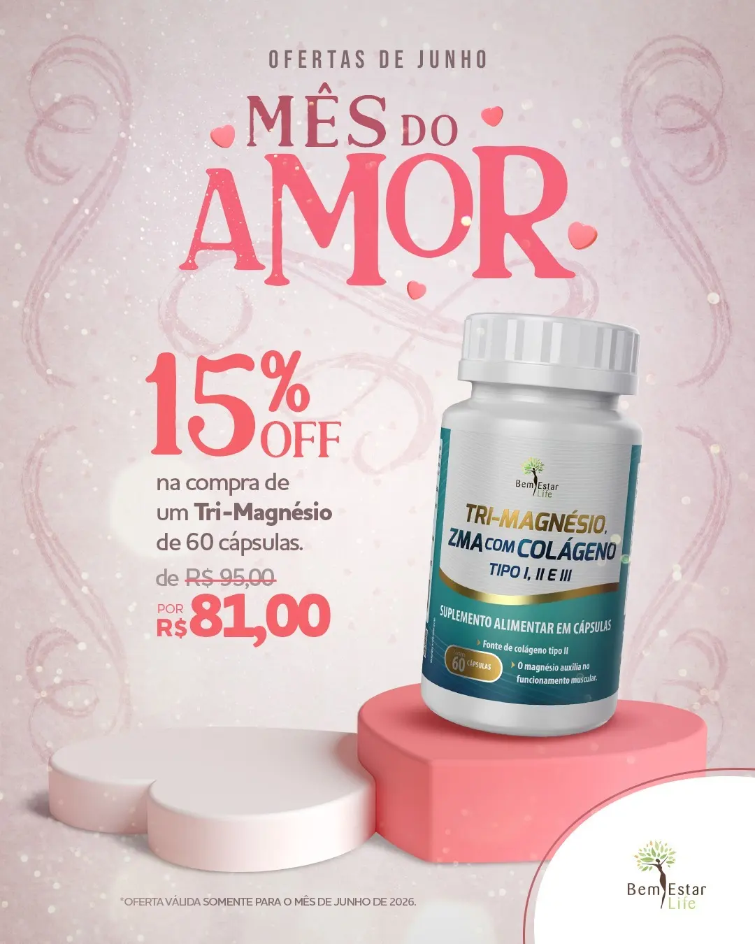 OFERTA JUNHO-15% DE DESCONTO NA COMPRA DO TRI-MAGNÉSIO
