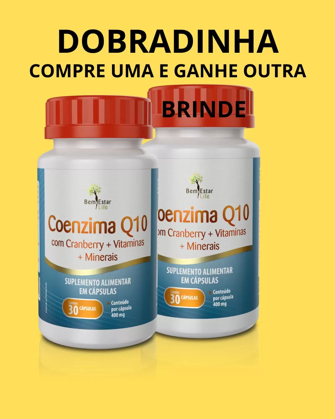 COENZIMA 30 caps - BRINDE OUTRA COENZIMA 30 caps ( 2 coenzima por cada kit)