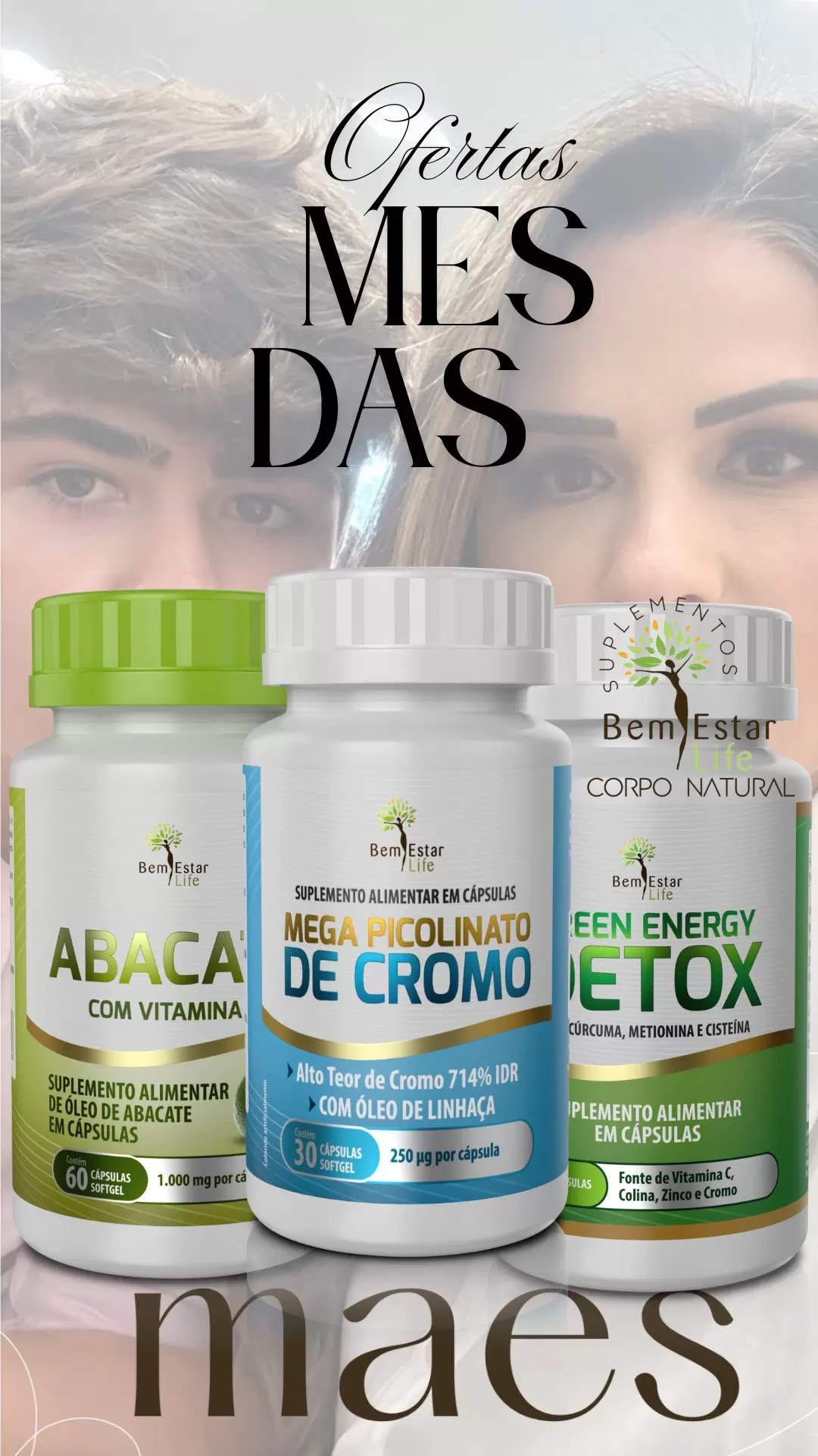 OFERTAS MAIO-NA COMPRA DO ABACATE 60 CAPS+ GREEN ENERGY-BRINDE MEGA PICOLINATO DE CROMO