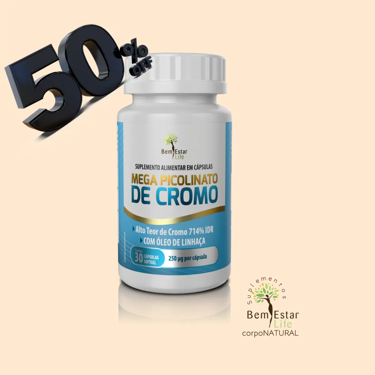OFERTA-NA COMPRA DO SUPREME MAXX - OU THERMO - OU GOLD GANHE 50% DESCONTO NO MEGA PICOLINATO DE CROMO