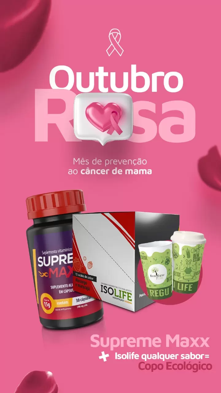 SUPREME MAXX + ISOLIFE (QUALQUER SABOR) - BRINDE COPO ECOLOGICO VERDE