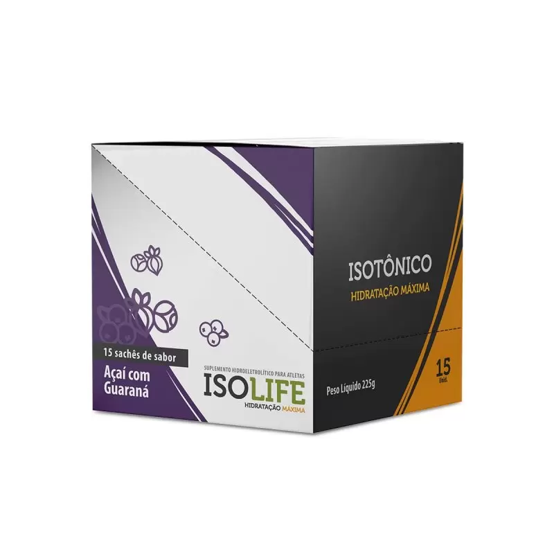 ISOLIFE ISOTONICO DE AÇAI COM GUARANÁ 15 SACHET