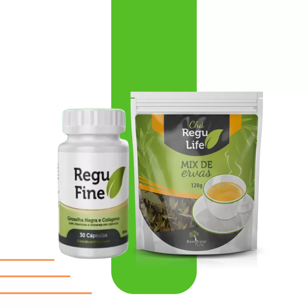 KIT REGU FINE + CHÁ REGU LIFE 120 G - BEM ESTAR LIFE