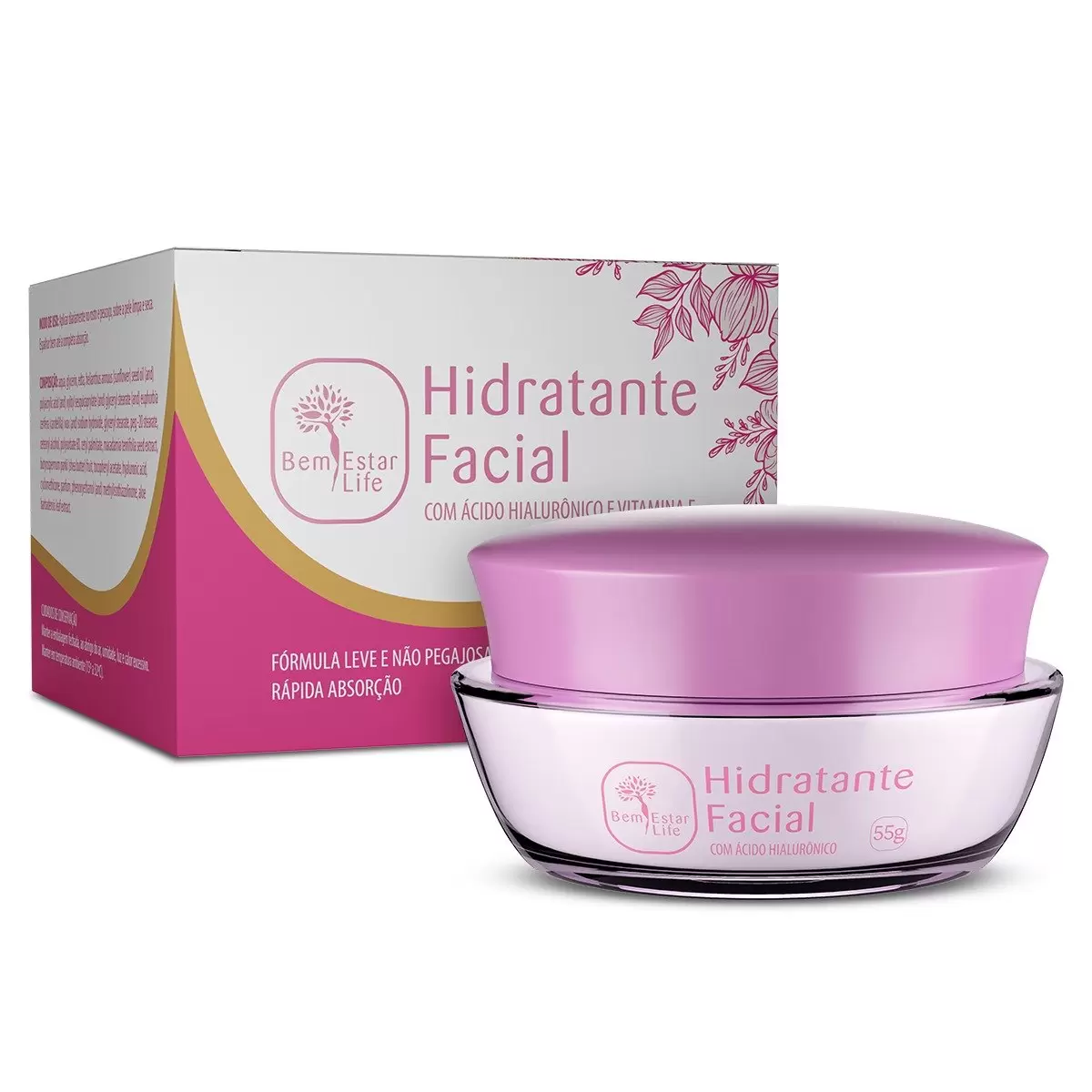 CREME HIDRATANTE FACIAL -COM ACIDO HIALURONICO