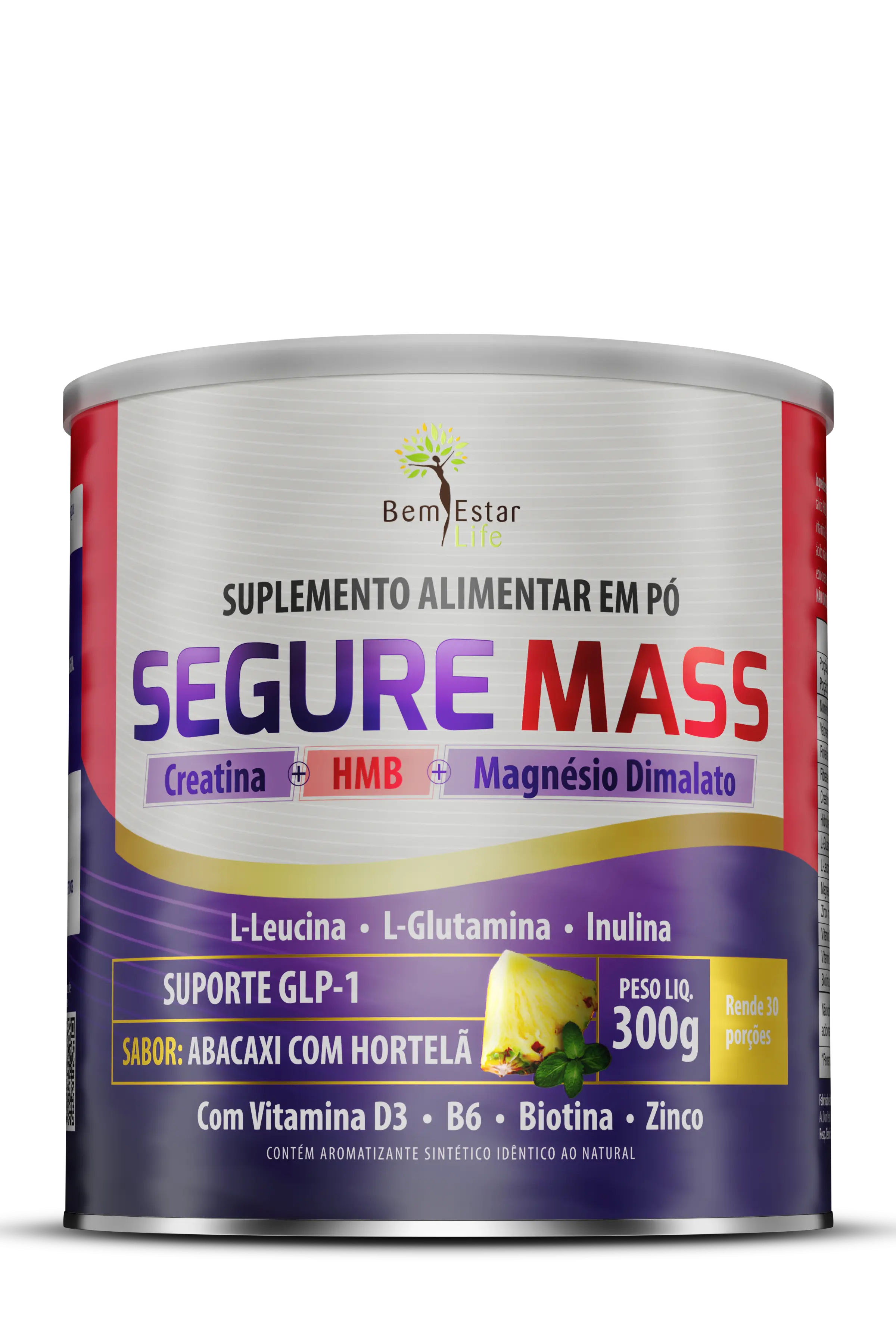 SEGURE MASS-ABACAXI  COM HORTELA